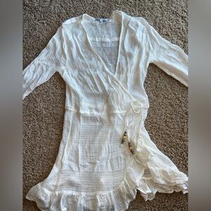 2 white swim cover ups